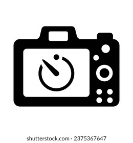 Camera Timer Icon, Vector Graphics