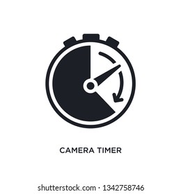 camera timer isolated icon. simple element illustration from electronic stuff fill concept icons. 