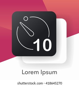 camera timer line icon