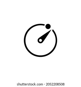 Camera Timer, Photo Exposure, Stopwatch. Flat Vector Icon illustration. Simple black symbol on white background. Camera Timer, Exposure, Stopwatch sign design template for web and mobile UI element.