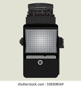 camera top view,Photo camera. Isolated on white background. 3d Vector illustration.Top view,photo camera top view icon flat design vector illustration