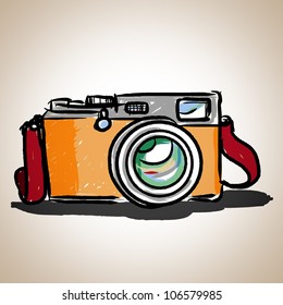 Camera toy vintage; illustration vector