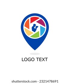 Camera Travel Photography Logo Design Template