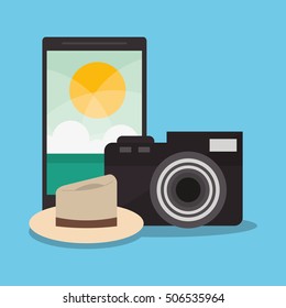 camera of travel and tourism concept