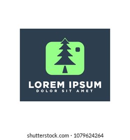 camera tree logo template vector download and editable