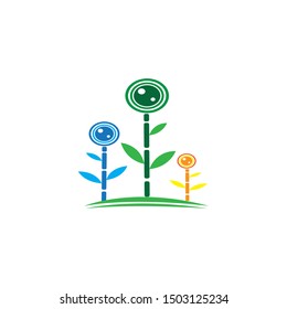 CAMERA TREE VECTOR ILUSTRATION TEMPLATE