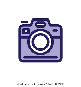Camera Trendy Flat Icon Design