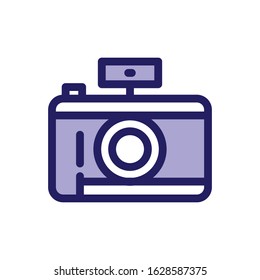 Camera Trendy Flat Icon Design