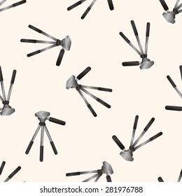 camera tripod , cartoon seamless pattern background