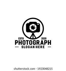 Camera Tripod Circle Photograph Logo Design Stock Vector (Royalty Free ...