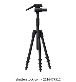 Camera tripod icon cartoon vector. Professional equipment. Photo studio