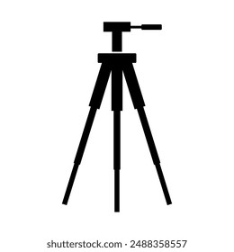 Camera tripod icon illustrated on background