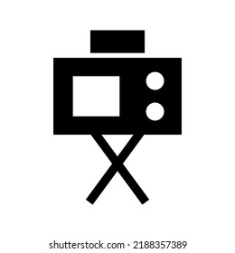 camera tripod icon or logo isolated sign symbol vector illustration - high quality black style vector icons
