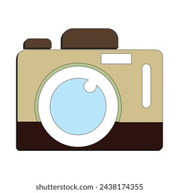 Camera tripod icon and Movie camera on a tripod. Making a movie single icon in monochrome style vector symbol stock illustration web.