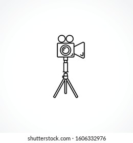 camera tripod icon on white background. camera tripod icon on white background. camera tripod icon on white background. 