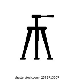 Camera tripod icon, simple flat style, illustration, logo sign symbol pictogram template, for ui or ux isolated on white for mobile app, editable