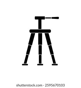 Camera tripod icon, simple flat style, illustration, logo sign symbol pictogram template, for ui or ux isolated on white for mobile app, editable