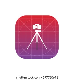 camera tripod icon. vector eps10 icon