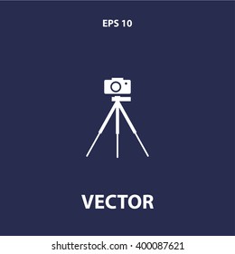 camera tripod icon. vector eps10 icon
