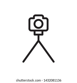 Camera, tripod icon - Vector. Photo concept vector illustration.