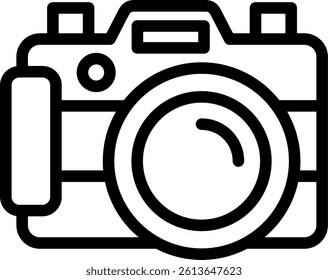 Camera Tripod Line Vector Icon Design
