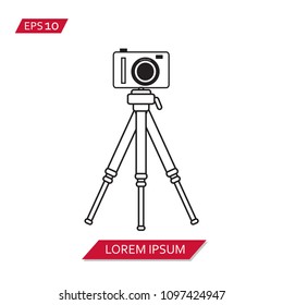 camera tripod vector icon symbol