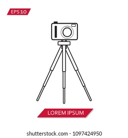 camera tripod vector icon symbol