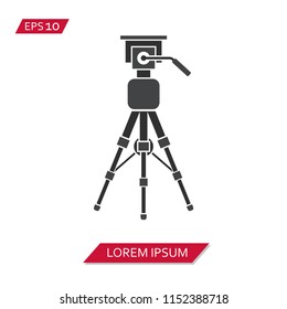 camera tripod vector icon symbol