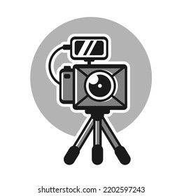Camera tripod vector illustration image