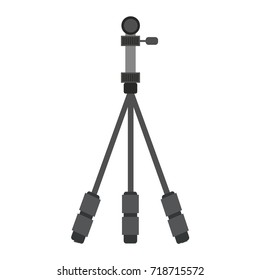 camera tripod vector isolated with white background