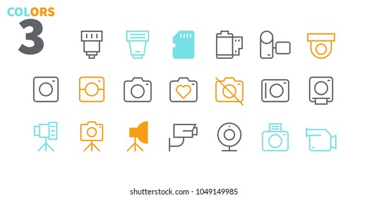 Camera UI Pixel Perfect Well-crafted Vector Thin Line Icons 48x48 Ready for 24x24 Grid for Web Graphics and Apps. Simple Minimal Pictogram Part 1-1