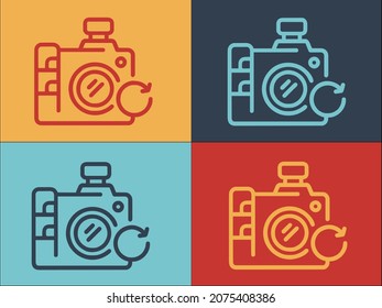 Camera Update Logo Template, Simple Flat Icon Of Electronic,gadget,internet