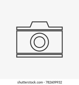 Camera vecor icon isolated on light grey background