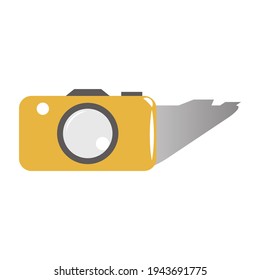 camera vector in brown color for mobile application