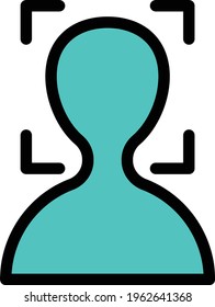 camera vector color line icon