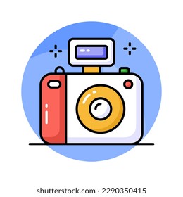 Camera vector design in modern and trendy style, photography device icon