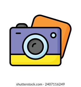 Camera vector design in modern and trendy style, photography device icon
