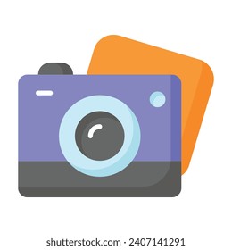 Diseño de vectores de cámara en estilo moderno y de moda, icono de dispositivo fotográfico