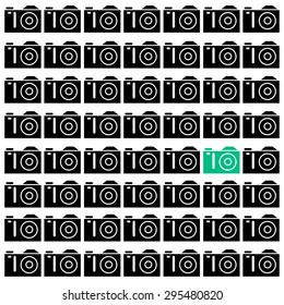 camera vector digital black lens focus photographer