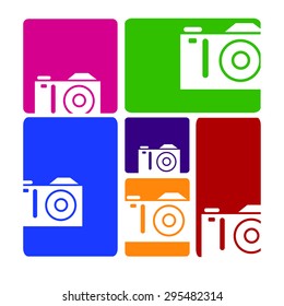 camera vector digital black lens focus photographer