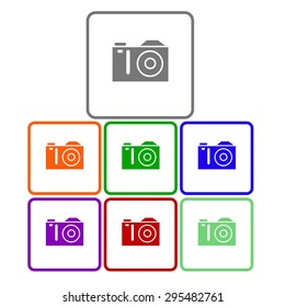 camera vector digital black lens focus photographer