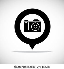 camera vector digital black lens focus photographer