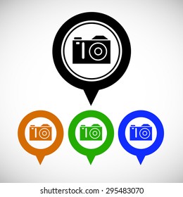 camera vector digital black lens focus photographer