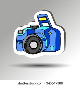 camera vector digital black lens focus photographer