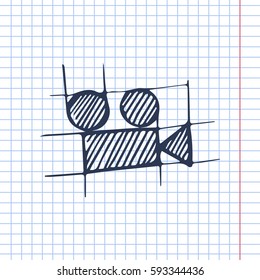 camera vector doodle