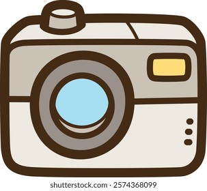 Camera vector doodle illustration and graphic