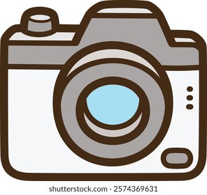 Camera vector doodle illustration and graphic