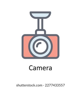 Camera Vector    Fill Outline Icons. Simple stock illustration stock