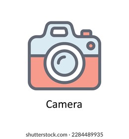 Camera Vector  Fill outline Icons. Simple stock illustration stock