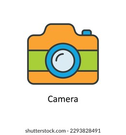 Camera Vector  Fill outline Icons. Simple stock illustration stock